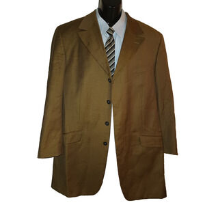FALCON THE COLLECTION Men's Brown 100% Wool Blazer Size 44L M008